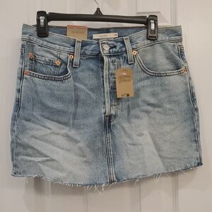 Levi's Light Blue Denim Mini Skirt 28